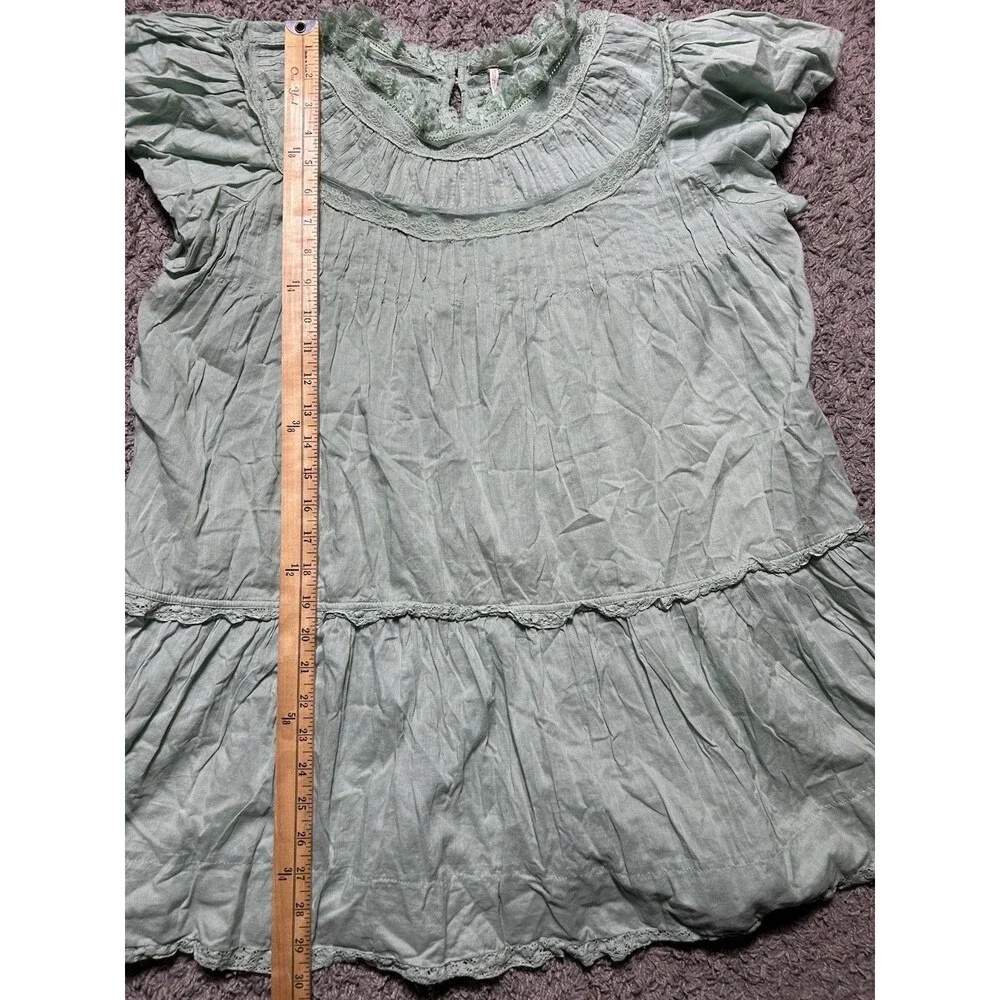 Free People Clarise Mini Dress Women’s Medium Aqua foam Green Whimsy Fairy